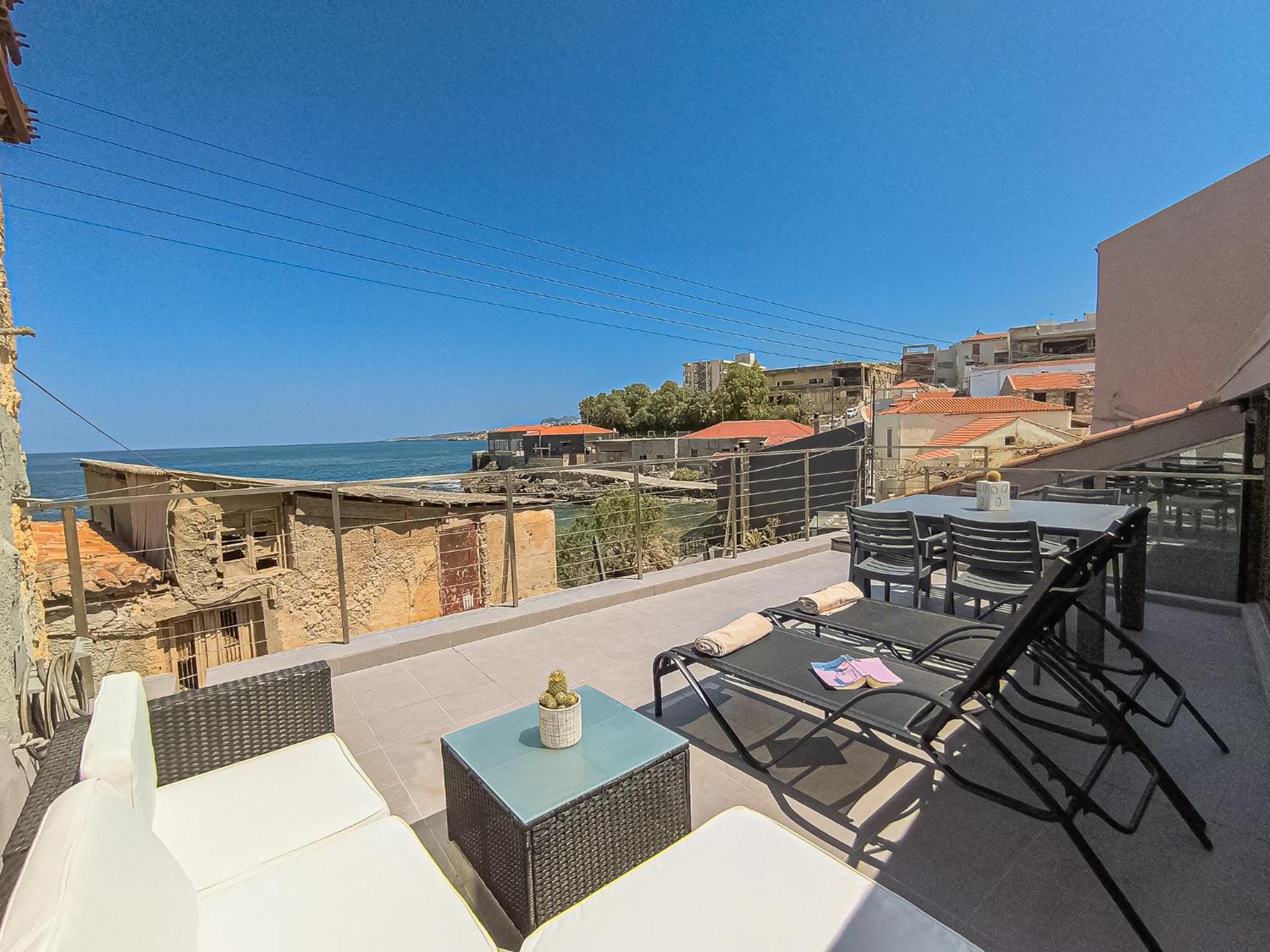 Charming Old Tannery House With Spacious Veranda And Stunning Sea View! Ханя Екстериор снимка